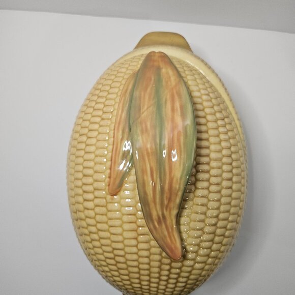 Vintage Retro Pfaltzgraff Lidded Corn Shaped Casserole Dish Kitshy Casserole - Picture 2 of 11